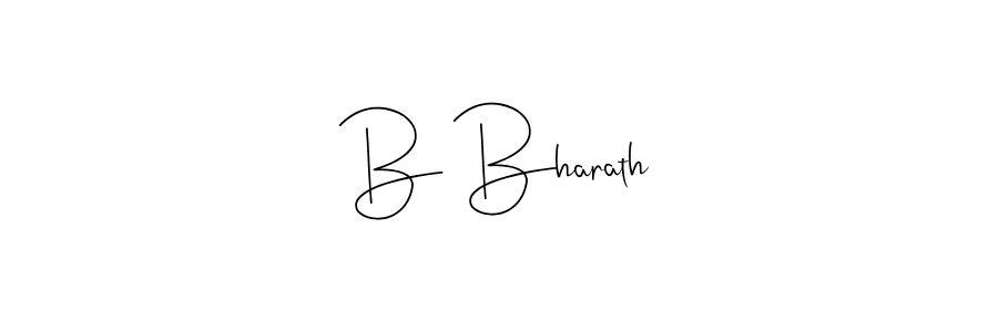Create a beautiful signature design for name B Bharath. With this signature (Andilay-7BmLP) fonts, you can make a handwritten signature for free. B Bharath signature style 4 images and pictures png