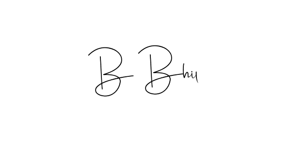 B Bhil stylish signature style. Best Handwritten Sign (Andilay-7BmLP) for my name. Handwritten Signature Collection Ideas for my name B Bhil. B Bhil signature style 4 images and pictures png