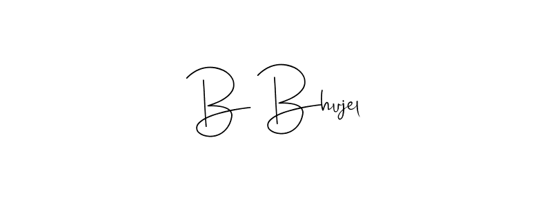 You can use this online signature creator to create a handwritten signature for the name B Bhujel. This is the best online autograph maker. B Bhujel signature style 4 images and pictures png