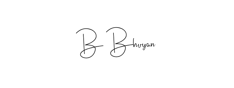 Make a beautiful signature design for name B Bhuyan. With this signature (Andilay-7BmLP) style, you can create a handwritten signature for free. B Bhuyan signature style 4 images and pictures png