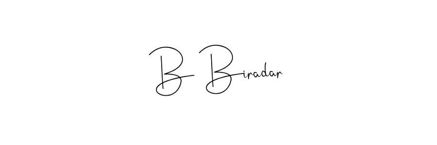 Create a beautiful signature design for name B Biradar. With this signature (Andilay-7BmLP) fonts, you can make a handwritten signature for free. B Biradar signature style 4 images and pictures png