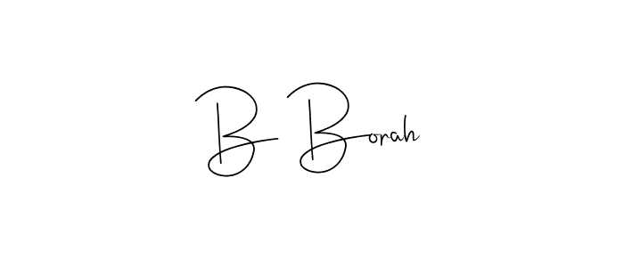 Make a beautiful signature design for name B Borah. With this signature (Andilay-7BmLP) style, you can create a handwritten signature for free. B Borah signature style 4 images and pictures png