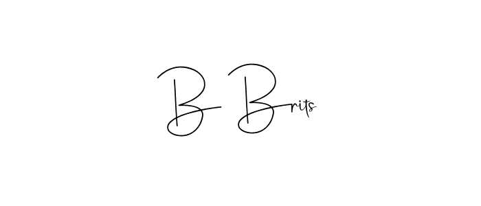if you are searching for the best signature style for your name B Brits. so please give up your signature search. here we have designed multiple signature styles  using Andilay-7BmLP. B Brits signature style 4 images and pictures png