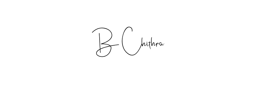 The best way (Andilay-7BmLP) to make a short signature is to pick only two or three words in your name. The name B Chithra include a total of six letters. For converting this name. B Chithra signature style 4 images and pictures png