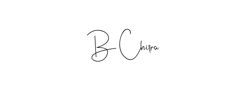 How to make B Chitra name signature. Use Andilay-7BmLP style for creating short signs online. This is the latest handwritten sign. B Chitra signature style 4 images and pictures png