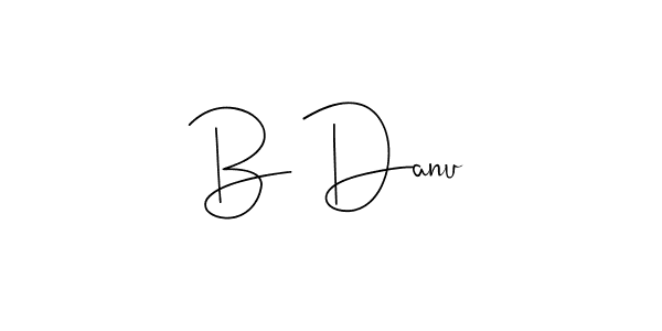Best and Professional Signature Style for B Danu. Andilay-7BmLP Best Signature Style Collection. B Danu signature style 4 images and pictures png