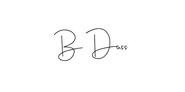 How to make B Dass signature? Andilay-7BmLP is a professional autograph style. Create handwritten signature for B Dass name. B Dass signature style 4 images and pictures png