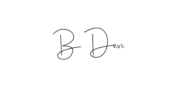 The best way (Andilay-7BmLP) to make a short signature is to pick only two or three words in your name. The name B Devi include a total of six letters. For converting this name. B Devi signature style 4 images and pictures png