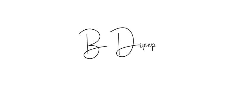 Make a beautiful signature design for name B Dileep. With this signature (Andilay-7BmLP) style, you can create a handwritten signature for free. B Dileep signature style 4 images and pictures png