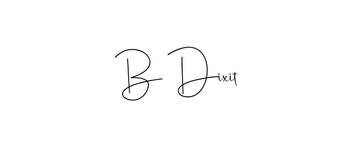 Use a signature maker to create a handwritten signature online. With this signature software, you can design (Andilay-7BmLP) your own signature for name B Dixit. B Dixit signature style 4 images and pictures png