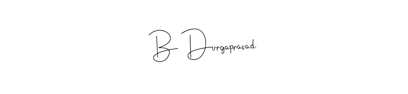 How to make B Durgaprasad name signature. Use Andilay-7BmLP style for creating short signs online. This is the latest handwritten sign. B Durgaprasad signature style 4 images and pictures png