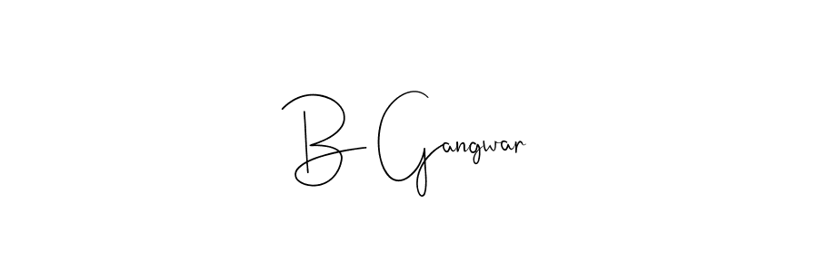 B Gangwar stylish signature style. Best Handwritten Sign (Andilay-7BmLP) for my name. Handwritten Signature Collection Ideas for my name B Gangwar. B Gangwar signature style 4 images and pictures png