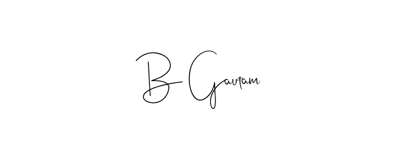 The best way (Andilay-7BmLP) to make a short signature is to pick only two or three words in your name. The name B Gautam include a total of six letters. For converting this name. B Gautam signature style 4 images and pictures png