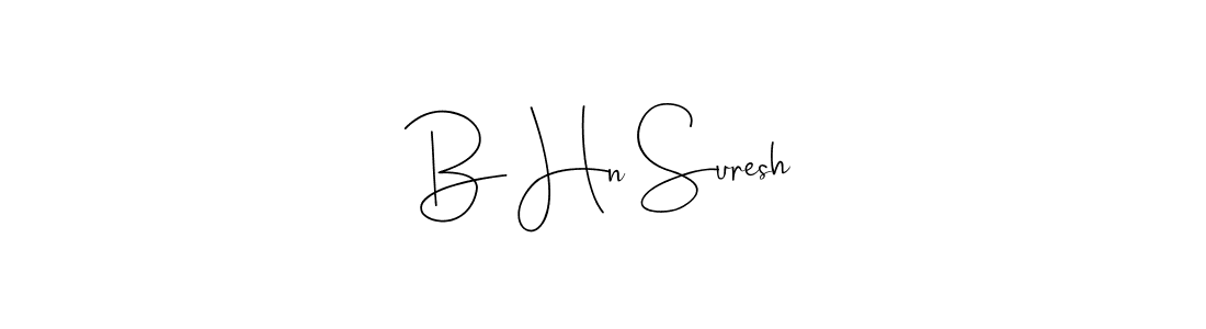 Also You can easily find your signature by using the search form. We will create B Hn Suresh name handwritten signature images for you free of cost using Andilay-7BmLP sign style. B Hn Suresh signature style 4 images and pictures png