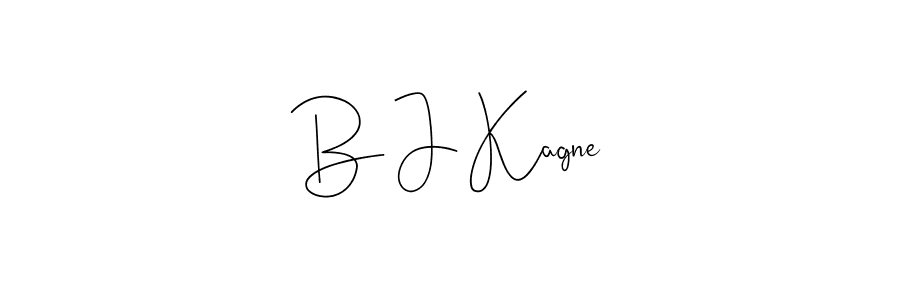 Create a beautiful signature design for name B J Kagne. With this signature (Andilay-7BmLP) fonts, you can make a handwritten signature for free. B J Kagne signature style 4 images and pictures png