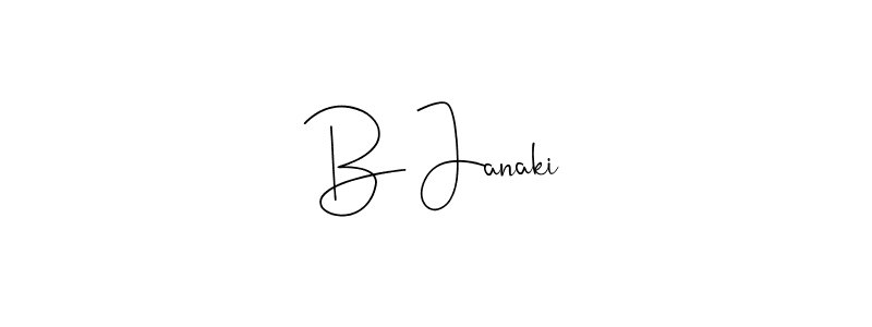 if you are searching for the best signature style for your name B Janaki. so please give up your signature search. here we have designed multiple signature styles  using Andilay-7BmLP. B Janaki signature style 4 images and pictures png