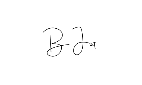 Create a beautiful signature design for name B Jat. With this signature (Andilay-7BmLP) fonts, you can make a handwritten signature for free. B Jat signature style 4 images and pictures png