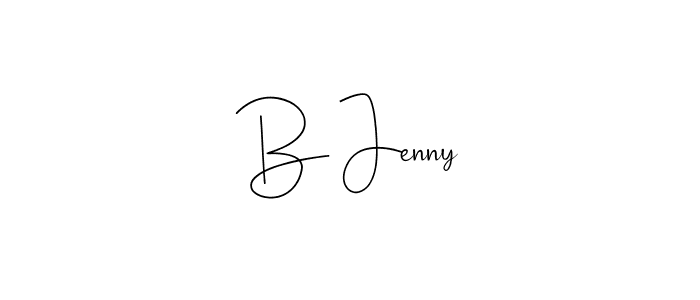 You should practise on your own different ways (Andilay-7BmLP) to write your name (B Jenny) in signature. don't let someone else do it for you. B Jenny signature style 4 images and pictures png