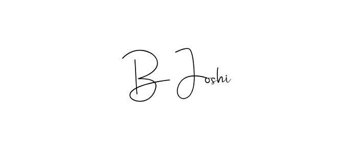 Design your own signature with our free online signature maker. With this signature software, you can create a handwritten (Andilay-7BmLP) signature for name B Joshi. B Joshi signature style 4 images and pictures png