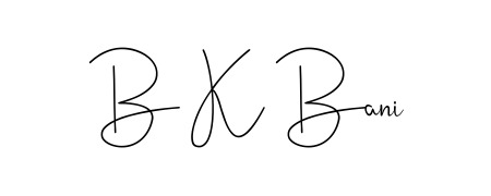 You can use this online signature creator to create a handwritten signature for the name B K Bani. This is the best online autograph maker. B K Bani signature style 4 images and pictures png