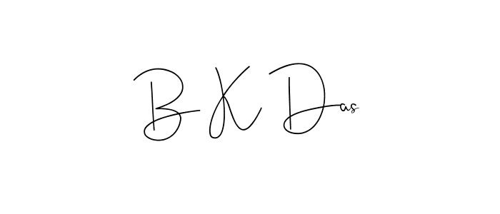 How to make B K Das name signature. Use Andilay-7BmLP style for creating short signs online. This is the latest handwritten sign. B K Das signature style 4 images and pictures png