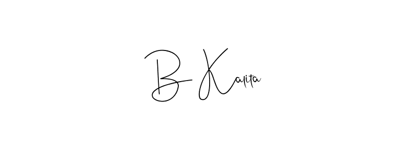 Use a signature maker to create a handwritten signature online. With this signature software, you can design (Andilay-7BmLP) your own signature for name B Kalita. B Kalita signature style 4 images and pictures png