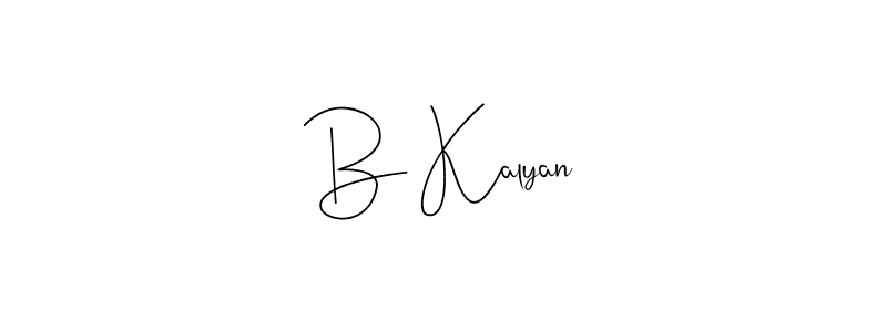 How to make B Kalyan name signature. Use Andilay-7BmLP style for creating short signs online. This is the latest handwritten sign. B Kalyan signature style 4 images and pictures png