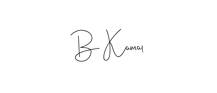 Design your own signature with our free online signature maker. With this signature software, you can create a handwritten (Andilay-7BmLP) signature for name B Kamal. B Kamal signature style 4 images and pictures png