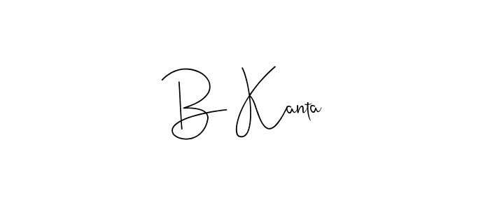 Use a signature maker to create a handwritten signature online. With this signature software, you can design (Andilay-7BmLP) your own signature for name B Kanta. B Kanta signature style 4 images and pictures png