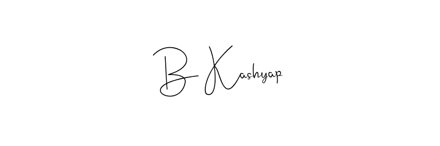 Use a signature maker to create a handwritten signature online. With this signature software, you can design (Andilay-7BmLP) your own signature for name B Kashyap. B Kashyap signature style 4 images and pictures png