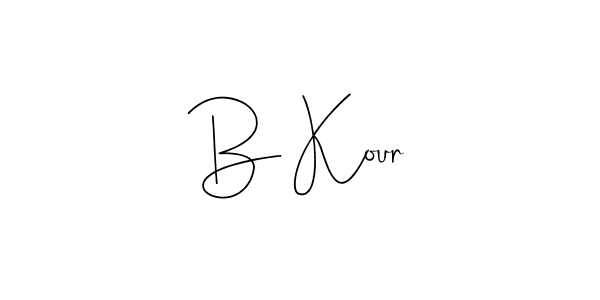 B Kour stylish signature style. Best Handwritten Sign (Andilay-7BmLP) for my name. Handwritten Signature Collection Ideas for my name B Kour. B Kour signature style 4 images and pictures png