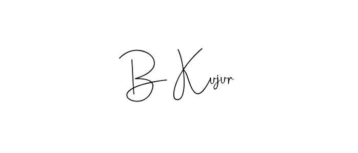 Make a beautiful signature design for name B Kujur. With this signature (Andilay-7BmLP) style, you can create a handwritten signature for free. B Kujur signature style 4 images and pictures png