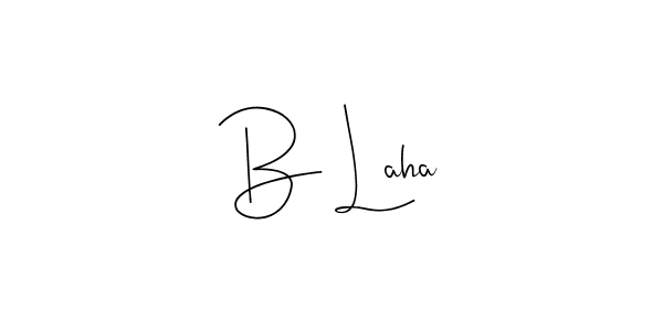 Make a beautiful signature design for name B Laha. Use this online signature maker to create a handwritten signature for free. B Laha signature style 4 images and pictures png