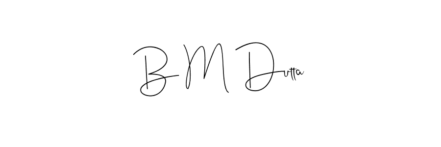 Make a beautiful signature design for name B M Dutta. Use this online signature maker to create a handwritten signature for free. B M Dutta signature style 4 images and pictures png