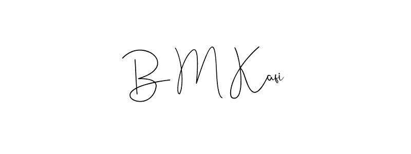 if you are searching for the best signature style for your name B M Kafi. so please give up your signature search. here we have designed multiple signature styles  using Andilay-7BmLP. B M Kafi signature style 4 images and pictures png