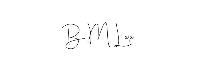 You can use this online signature creator to create a handwritten signature for the name B M Lata. This is the best online autograph maker. B M Lata signature style 4 images and pictures png