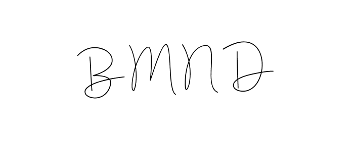 Use a signature maker to create a handwritten signature online. With this signature software, you can design (Andilay-7BmLP) your own signature for name B M N D. B M N D signature style 4 images and pictures png