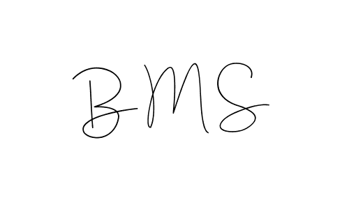 Make a beautiful signature design for name B M S. With this signature (Andilay-7BmLP) style, you can create a handwritten signature for free. B M S signature style 4 images and pictures png