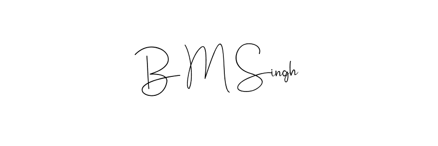 Use a signature maker to create a handwritten signature online. With this signature software, you can design (Andilay-7BmLP) your own signature for name B M Singh. B M Singh signature style 4 images and pictures png