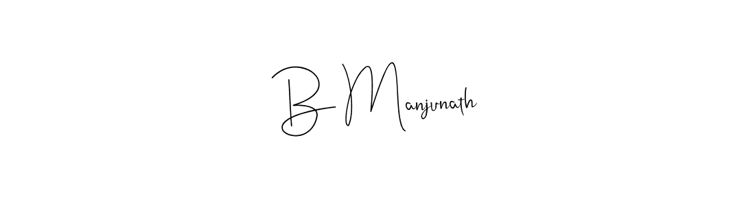 You should practise on your own different ways (Andilay-7BmLP) to write your name (B Manjunath) in signature. don't let someone else do it for you. B Manjunath signature style 4 images and pictures png