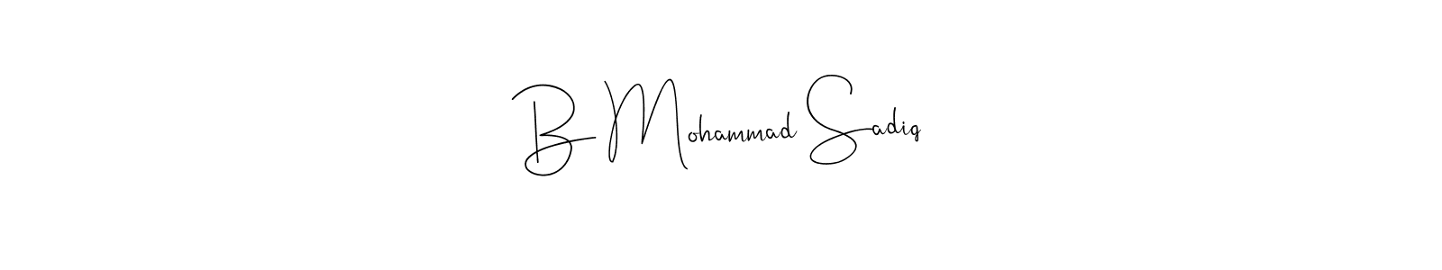 Make a beautiful signature design for name B Mohammad Sadiq. Use this online signature maker to create a handwritten signature for free. B Mohammad Sadiq signature style 4 images and pictures png