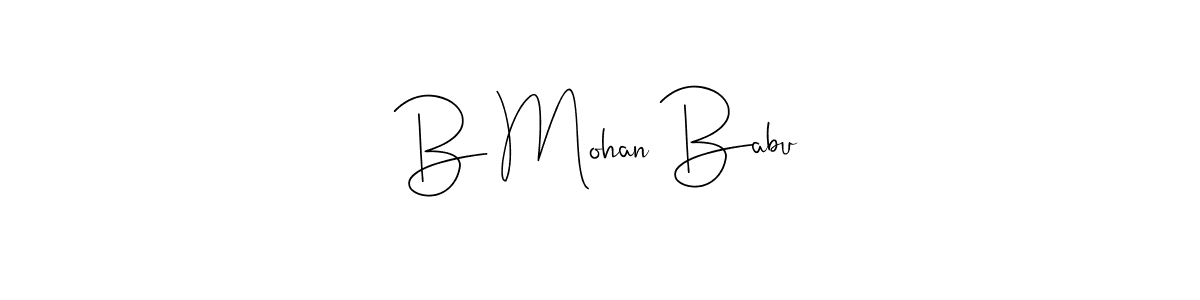 How to make B Mohan Babu name signature. Use Andilay-7BmLP style for creating short signs online. This is the latest handwritten sign. B Mohan Babu signature style 4 images and pictures png