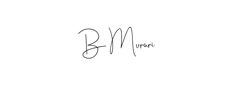 B Murari stylish signature style. Best Handwritten Sign (Andilay-7BmLP) for my name. Handwritten Signature Collection Ideas for my name B Murari. B Murari signature style 4 images and pictures png