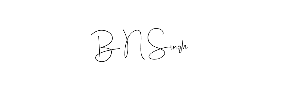 Also You can easily find your signature by using the search form. We will create B N Singh name handwritten signature images for you free of cost using Andilay-7BmLP sign style. B N Singh signature style 4 images and pictures png