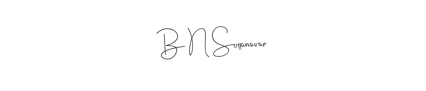 Use a signature maker to create a handwritten signature online. With this signature software, you can design (Andilay-7BmLP) your own signature for name B N Sullanavar. B N Sullanavar signature style 4 images and pictures png