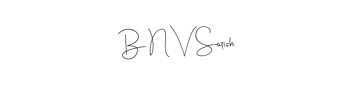 How to Draw B N V Satish signature style? Andilay-7BmLP is a latest design signature styles for name B N V Satish. B N V Satish signature style 4 images and pictures png