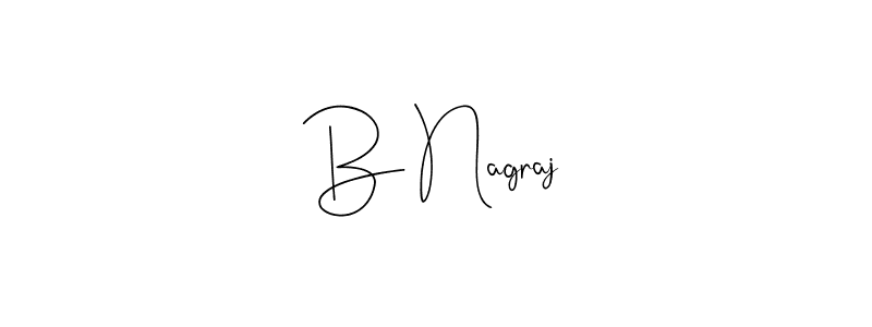You should practise on your own different ways (Andilay-7BmLP) to write your name (B Nagraj) in signature. don't let someone else do it for you. B Nagraj signature style 4 images and pictures png