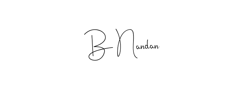 B Nandan stylish signature style. Best Handwritten Sign (Andilay-7BmLP) for my name. Handwritten Signature Collection Ideas for my name B Nandan. B Nandan signature style 4 images and pictures png