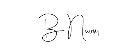 A stylish, flowing autograph style designed for name B Naufil using Andilay-7BmLP typography. Perfect for digital creative projects. B Naufil signature style 4 images and pictures png