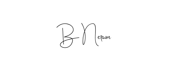 The best way (Andilay-7BmLP) to make a short signature is to pick only two or three words in your name. The name B Netam include a total of six letters. For converting this name. B Netam signature style 4 images and pictures png